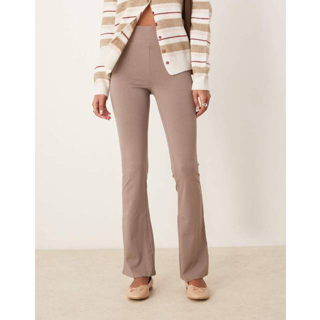 New Look Women's Brown High Waist Flared Leggings - UK 6