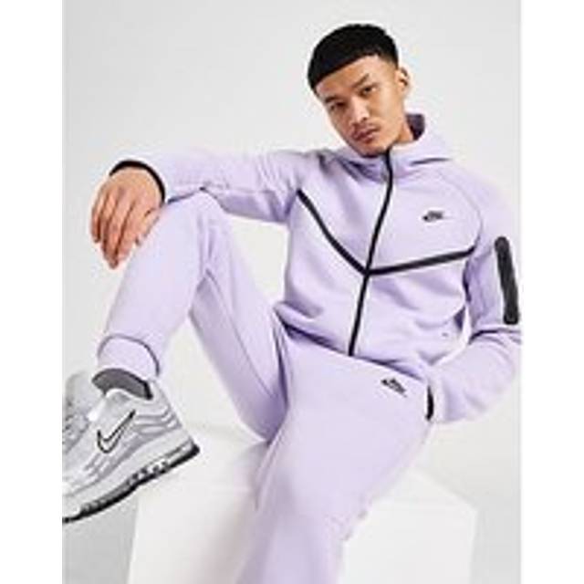 Nike Tech Men's Full-Zip Windrunner Hoodie - Purple - Cotton/Polyester - S