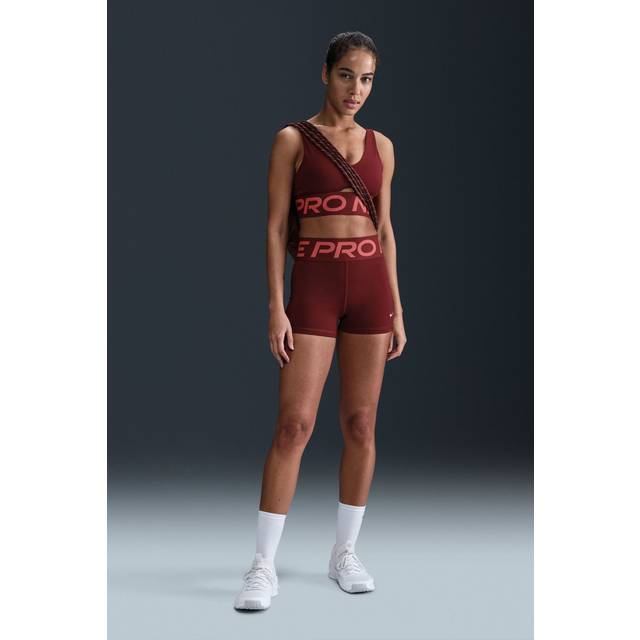 Nike - Women's Pro Indy Plunge Padded Sports Bra - Sports bra size M, red