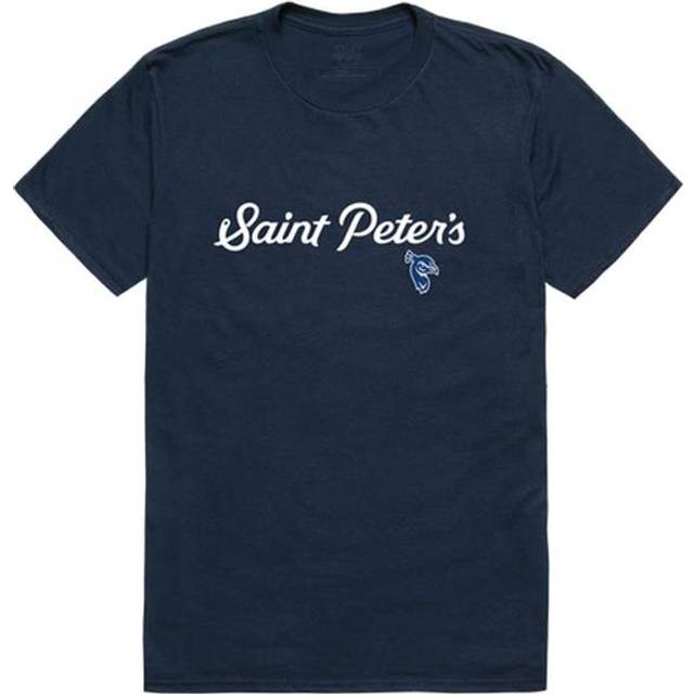 W Republic 554-473-NVY-01 Saint Peters University Peacocks Script T-Shirt, Navy - Small
