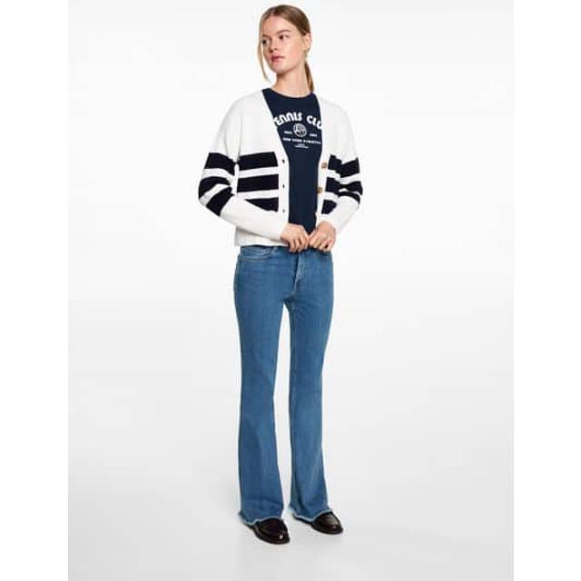 Frayed low-rise skinny jeans medium blue - Teenage girl - L - MANGO TEEN - Medium Blue
