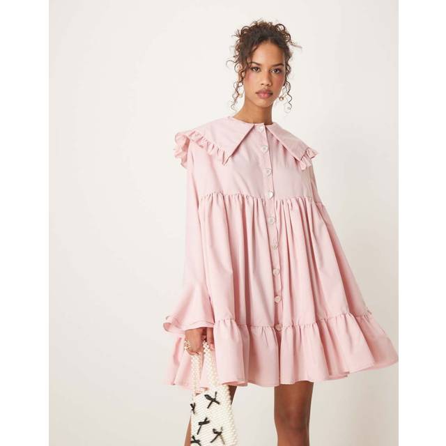 Canary Mini Shirt Dress - Pink - Whimsical details and retro designs are two distinctive features that can be spotted across the creations by Sister Jane. The London-based label specialise in limited-edition clothing and offer a new capsule collection every 6 weeks, keeping your wardrobe fresh and stylish.