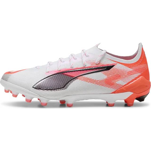 PUMA Ultra 5 Ultimate Ag Football Boots Women, White/Black/Glowing Red, size 6.5 (6.5)
