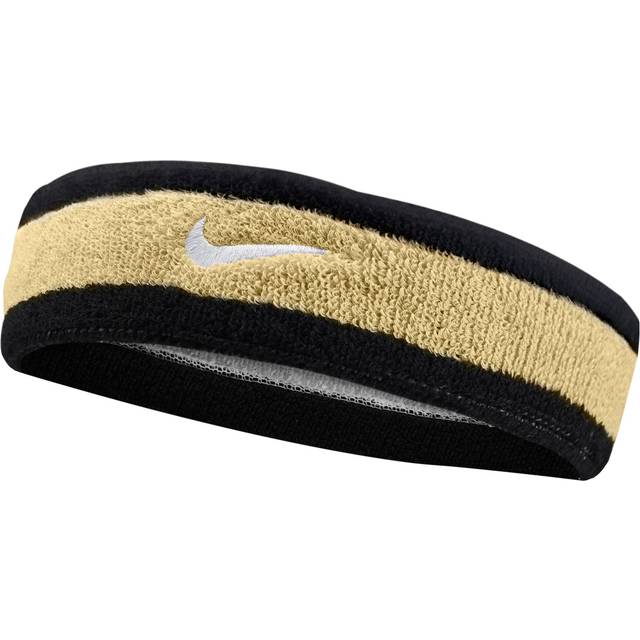 Nike - Beige headband Beanie - Swoosh Headband 055 Black/Team Gold/White Headband @ Hatstore