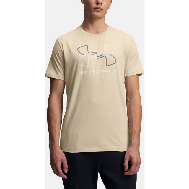 UNDER ARMOUR Mens Training Foundation T-Shirt - Green, Khaki Base / Titan Gray, Size M, Men