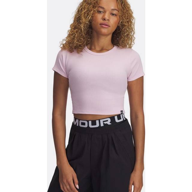 Under Armour Rival Rib T-Shirt Women pink, size: M