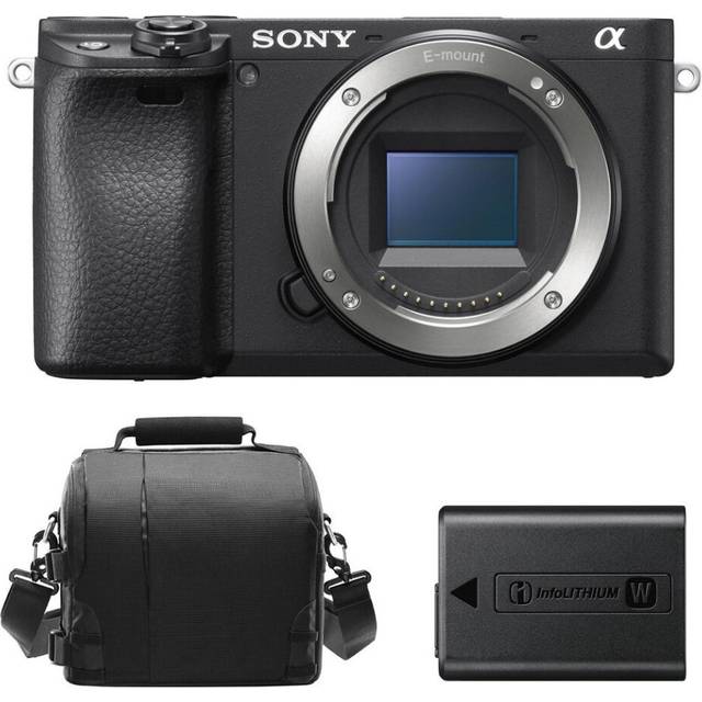 SONY A6400 Body Black +camera Bag + NP-FW50 Battery