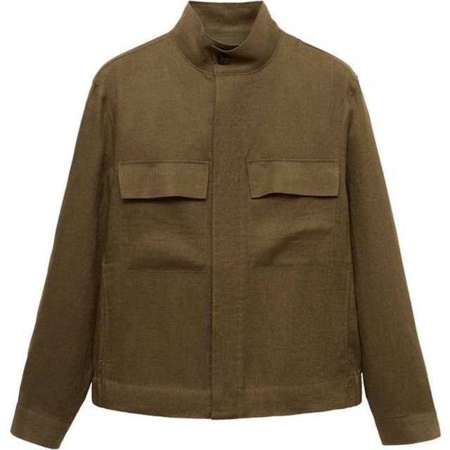 Mango Anton Linen Utility Jacket