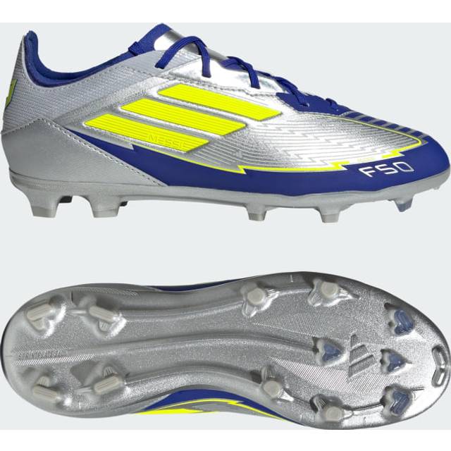 adidas F50 Messi Elite Fg La Vida Rapida - Silver/gul/lucid Blue Barn - Gräs (Fg) - ['Silver'] (38⅔)