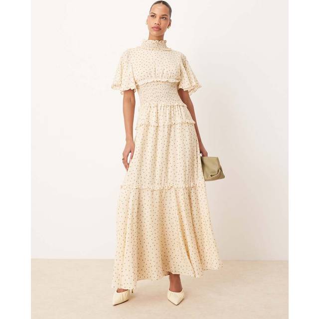 Sister Jane Perch Polka Dot Maxi Dress, Cream