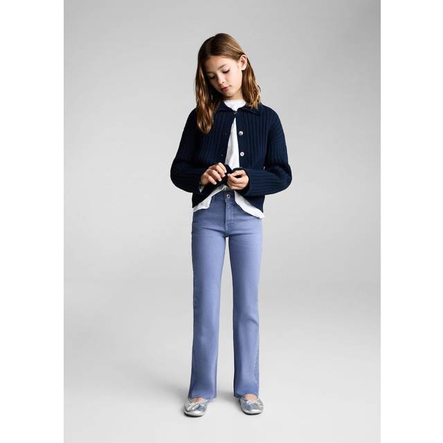 Frayed low-rise skinny jeans ink blue - Kids - 7 - MANGO KIDS - Ink Blue