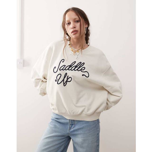 Wrangler Oversized Sweat Vintage White Size S