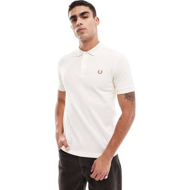 Men's Fred Perry Plain Slim Fit Polo Shirt - Tan - Size: Regular/40