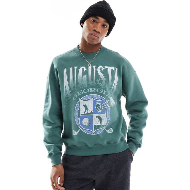 Boxy Augusta Golf Graphic Crew Sweatshirt
