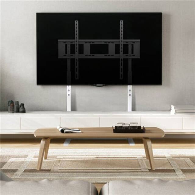 Free Standing Floor TV Stand  Bracket Height Adjustable for 32-100inch