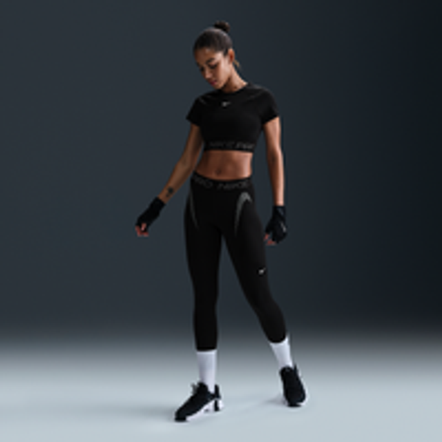 Nike Womens Dri-FIT Medium-Rise 7/8 Legging - Black - Size S