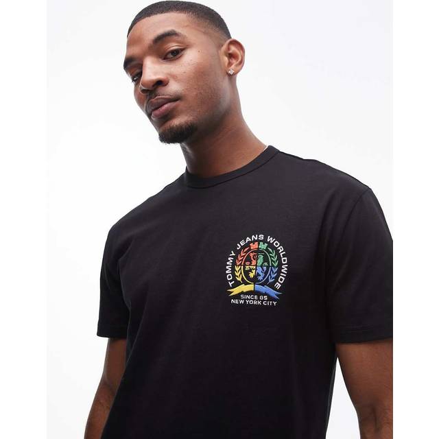 T-shirt Tommy Jeans Regular Pop Crest Tee Black M (M)