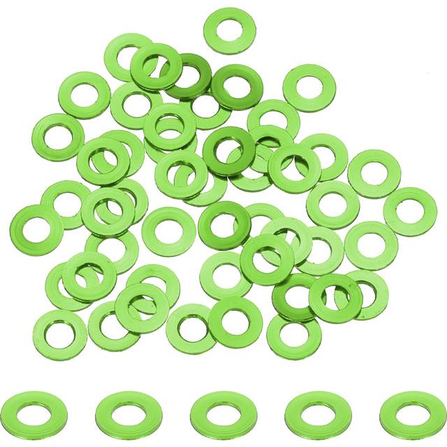 50pcs M3 Countersunk Washer For Rc Model Parts,3mm/0.12 Green