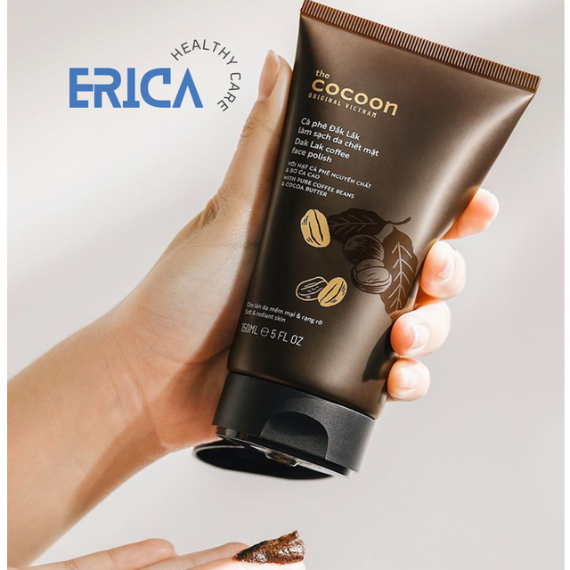 Cocoon Dak Lak Coffee Face Polish with Cocoa Butter & Safflower Oil. 100% Vegan Exfoliating Scrub for Smooth & Glowing Skins | Anti Blackheads  Enlarg