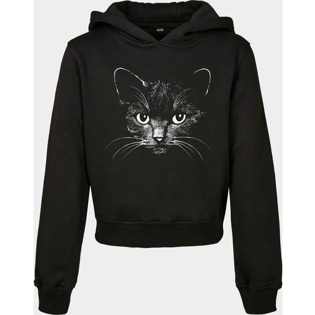 Svart magtröja till barn med katt (Svart 122/128)