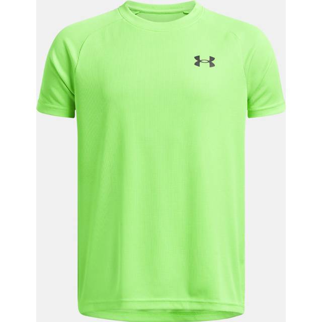 Under Armour Tech™ Textured Boys' Short Sleeve Cyber Green / Black YLG (59 - 63 in) - YL (59 - 63 in)