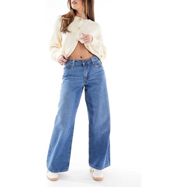 Levi's – '94 – Blå, tvättade och baggy jeans med vida ben