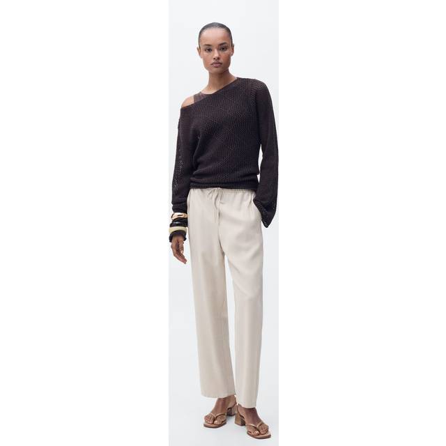 Mango Fluido Drawstring Waist Trousers
