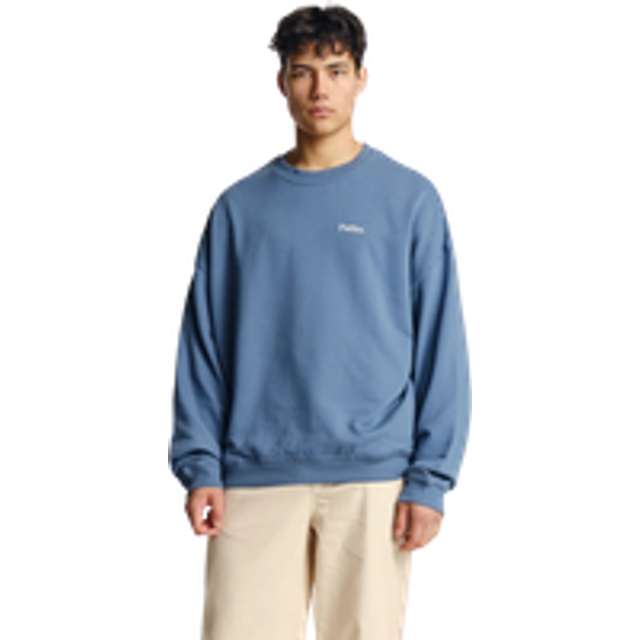 Parlez – Vernon - Blå sweatshirt med rund halsringning och logga