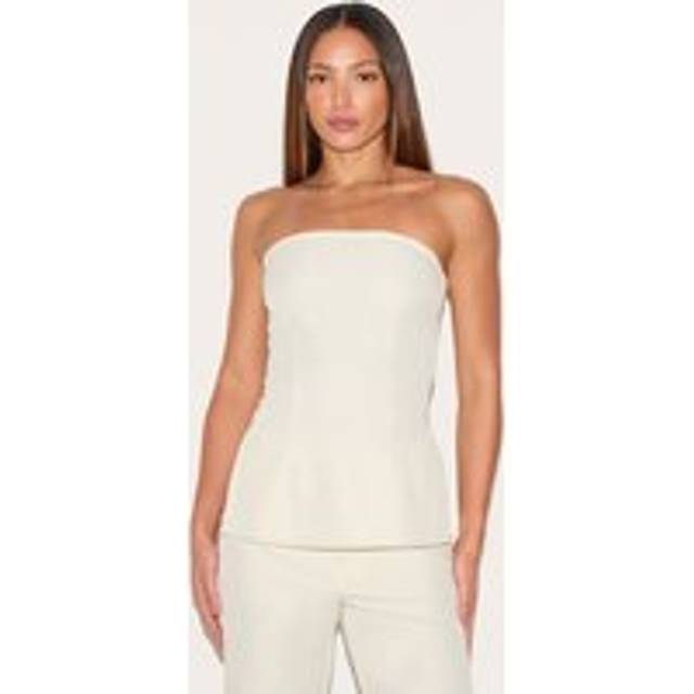 Tall Almond Cinched Longline Bandeau Top, Almond - 16