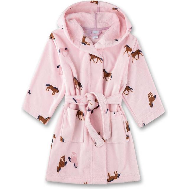 Sanetta - Kid's Bathrobe AOP - Bathrobe size 92, pink