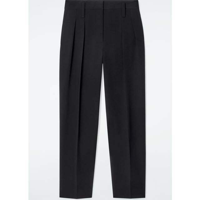 Fluid Tailored Straight-Leg Trousers - Black - 44