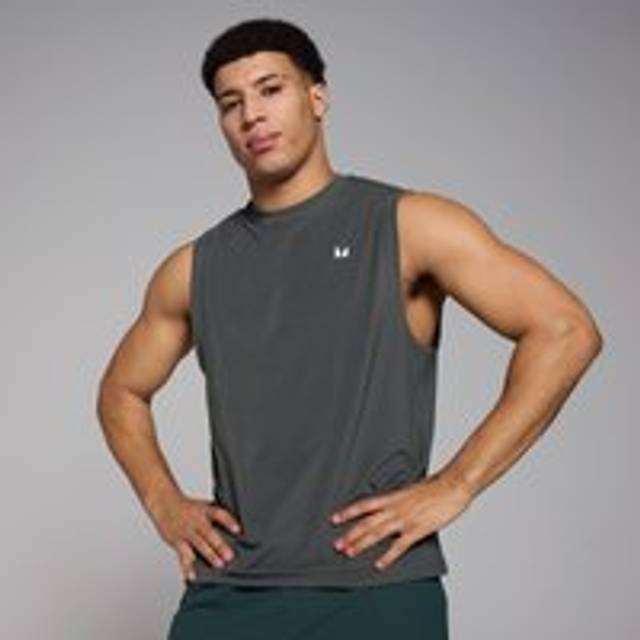 MP Men's Tempo Graphic Oversized Tank - Washed Black - XXXL