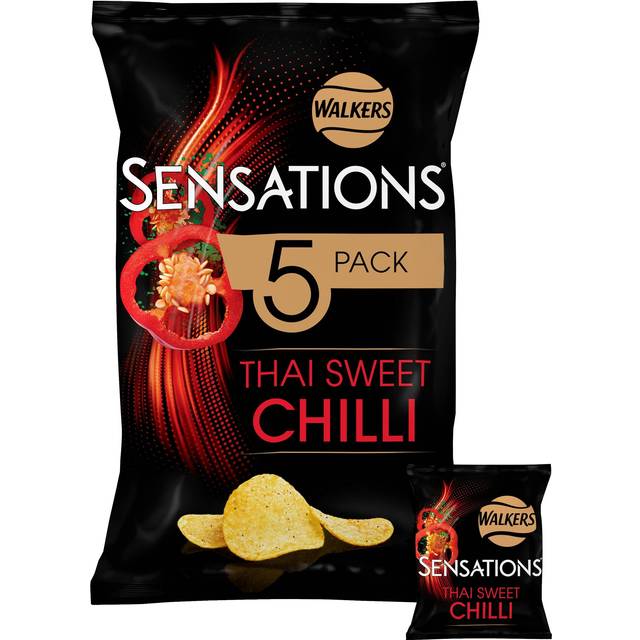 Walkers Sensations Multipack Crisps - Thai Sweet Chilli 5X25G