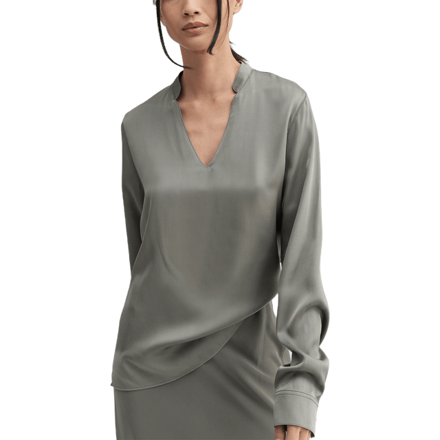 Ahlvar Gallery, Blusar & Skjortor , Dam, XS, Alila silkesblus - green (XS)
