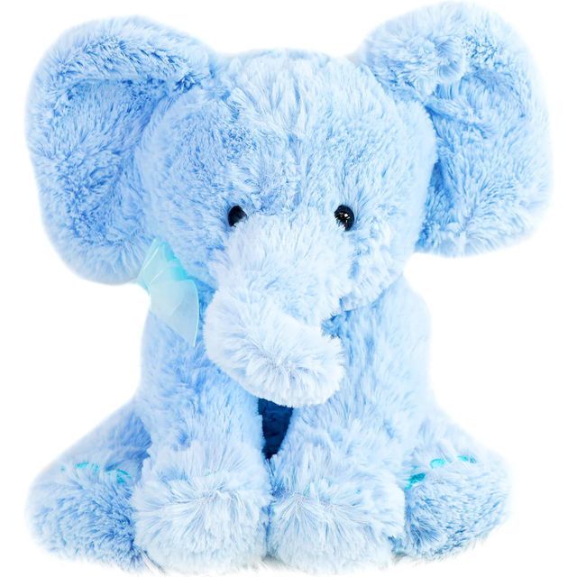 "(Blue) The Magic Toy Shop 11"" Mini Plush Super Soft Elephant Toy"