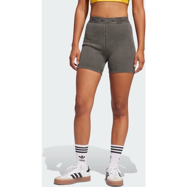 adidas Originals – Bleksvarta, ribbade shorts i booty-stil-Svart/a