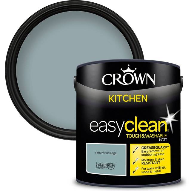 Crown Easyclean Kitchen Paint - Simply Duck Egg / 2.5l - #N/A - 2.5L