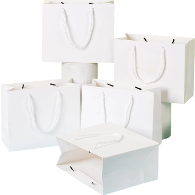 5 st/10 st/set klädpåsar, marmorerad presentpåse, födelsedagspresentpåse av papper, ytterförpackningspåse av kraftpapper för högtider och fester, vert - Vitt (En-Storlek,10 st,1 st,brett rep)