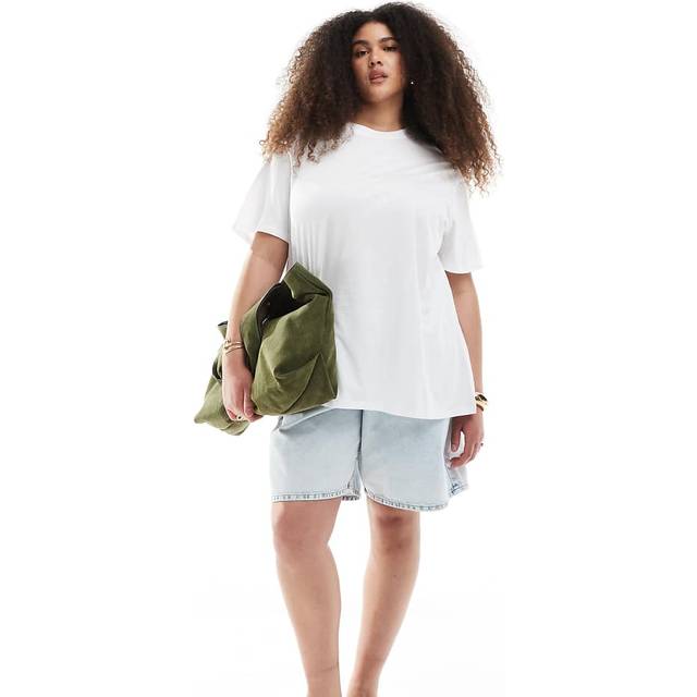New Look Women's Plus Size White Oversized T-Shirt Curves - UK 20