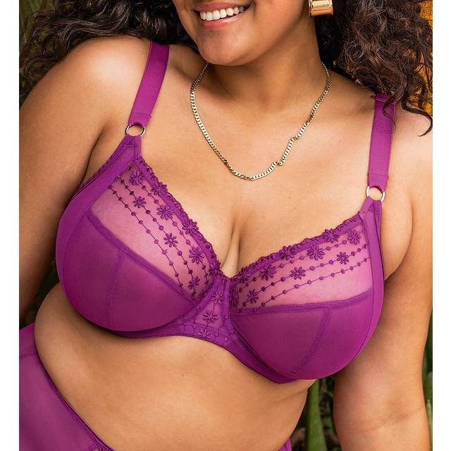 Elomi Matilda Underwired Plunge Bra - Fuchsia/Purple - L 95