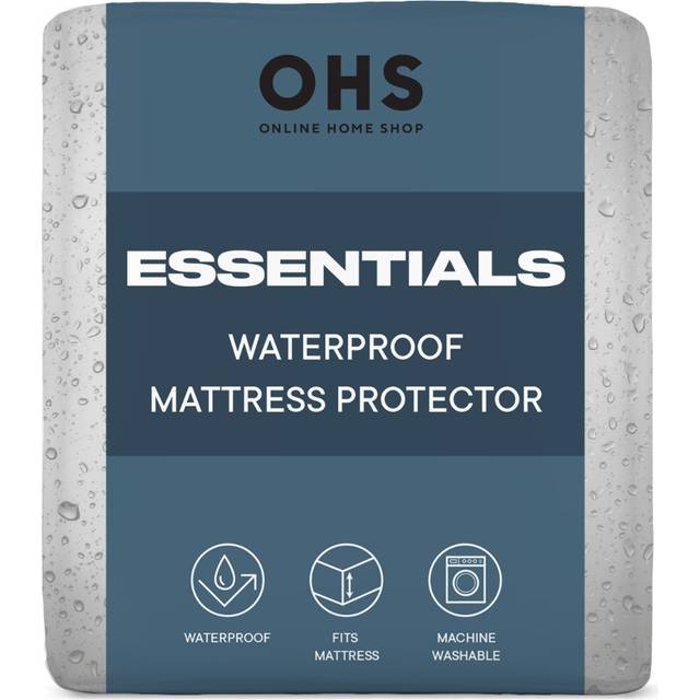 OHS Waterproof Mattress Protector, White - Single