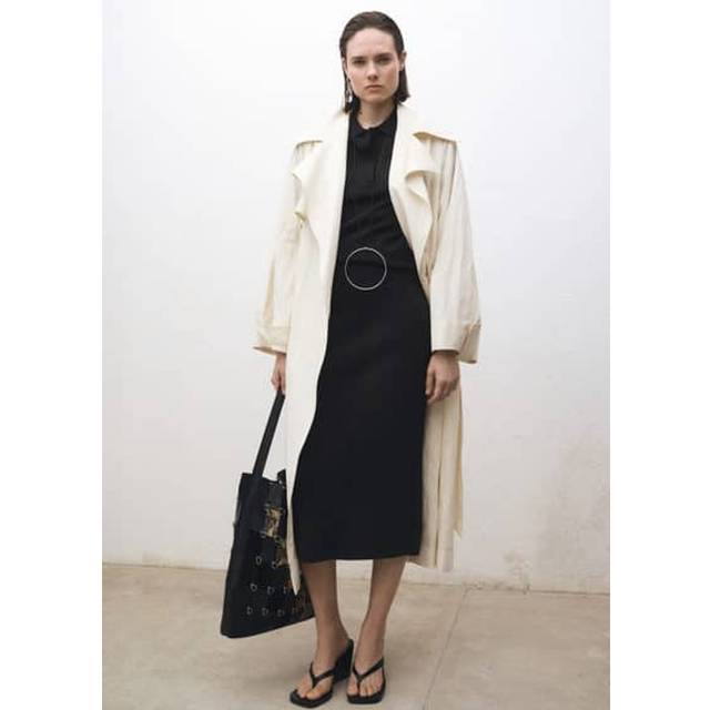 Wool-blend midi-skirt charcoal - Woman - M - MANGO - Charcoal