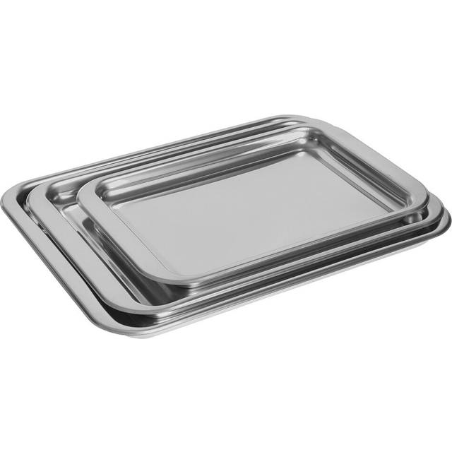3 Piece Stainless Steel Baking Tray Set - Bakeware by ProCook