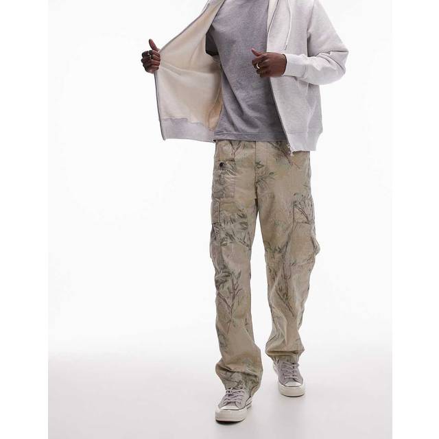 Pantalon Parachute Cargo en coton - Beige - 33/32