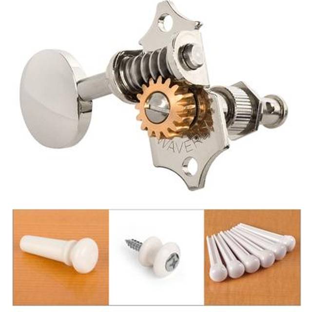 Waverly Oval Knob Anniversary Collection with White Pins and Buttons, Nickel Set