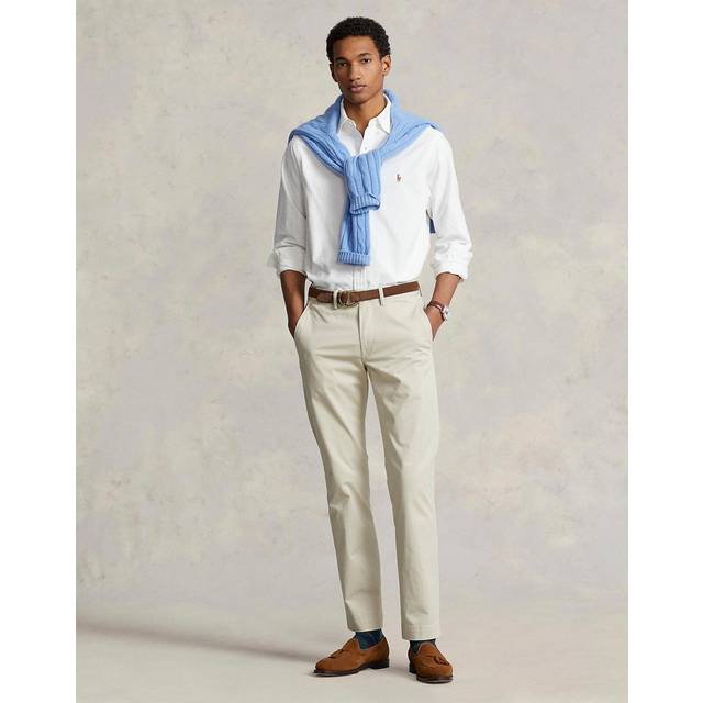 Polo Ralph Lauren – Beiga, raka chinos i stretchig twill med ikonlogga-Naturlig