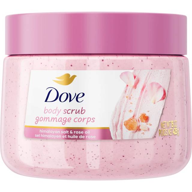 Dove Himalayan & Rose Body Scrub Exfoliates and Deeply Nourishes for Smooth  Radiant Skin 15oz