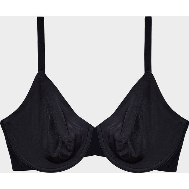 Confidence Boost Floral Burnout Full-Cup Bra - BLACK - 34F EU (34DDD US)