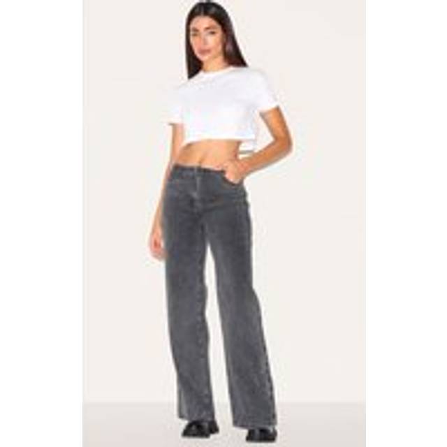 Washed Grey Low Rise No Waistband Straight Leg, Washed Grey - 8