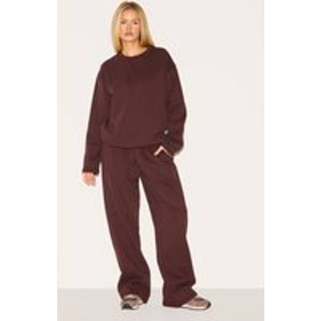 Chocolate Premium Sweat Wide Leg Joggers, Chocolate